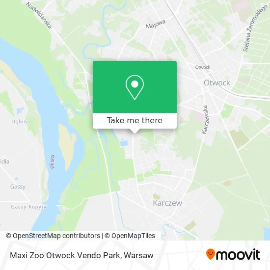 Maxi Zoo Otwock Vendo Park map