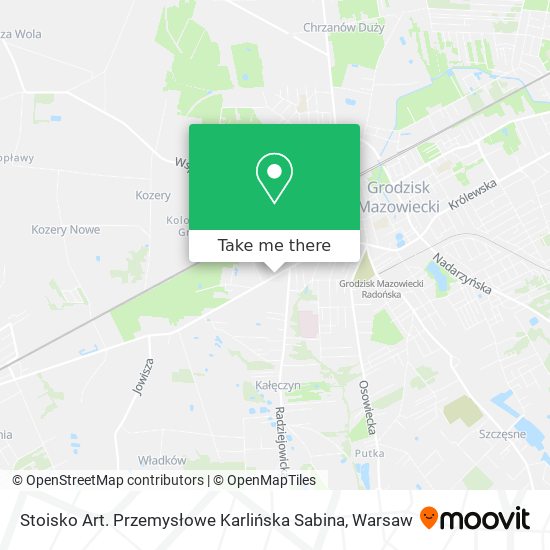 Stoisko Art. Przemysłowe Karlińska Sabina map