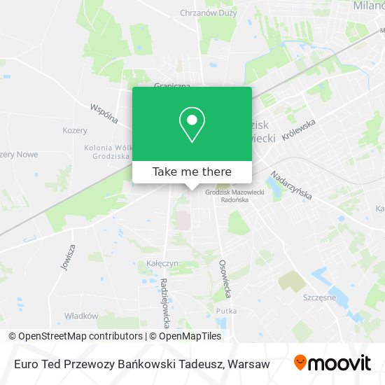 Euro Ted Przewozy Bańkowski Tadeusz map