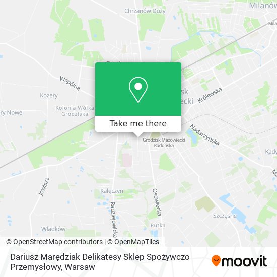 Dariusz Marędziak Delikatesy Sklep Spożywczo Przemysłowy map