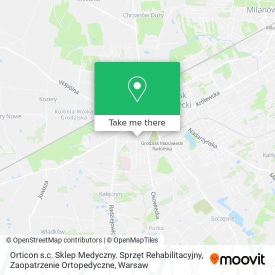 Orticon s.c. Sklep Medyczny. Sprzęt Rehabilitacyjny, Zaopatrzenie Ortopedyczne map