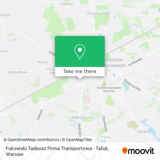 Карта Fukowski Tadeusz Firma Transportowa - Tafuk