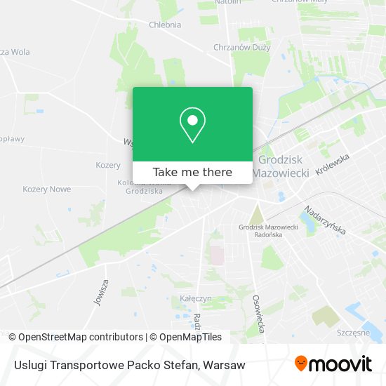 Uslugi Transportowe Packo Stefan map