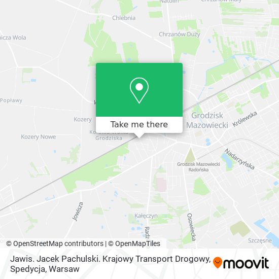 Jawis. Jacek Pachulski. Krajowy Transport Drogowy, Spedycja map