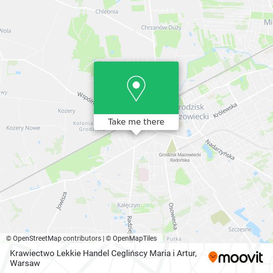 Krawiectwo Lekkie Handel Ceglińscy Maria i Artur map