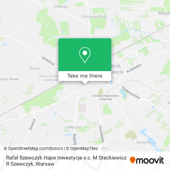 Rafał Szewczyk Hape Inwestycje s.c. M Steckiewicz R Szewczyk map