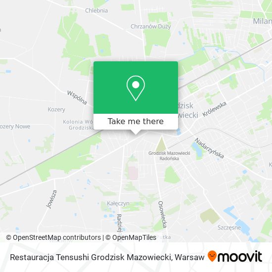 Restauracja Tensushi Grodzisk Mazowiecki map