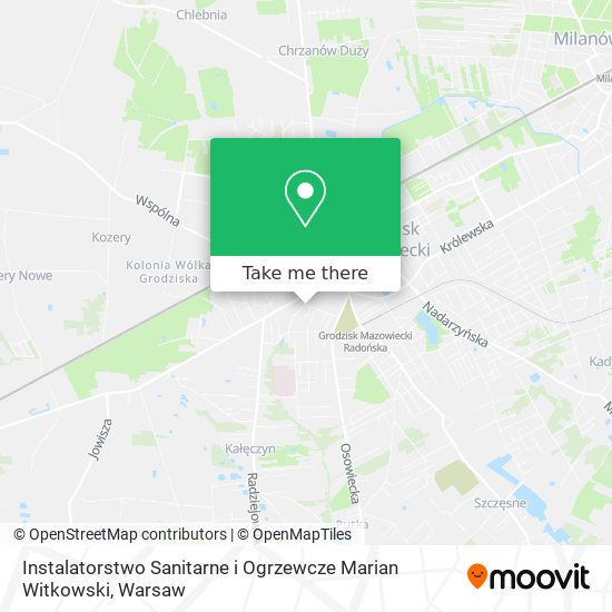 Instalatorstwo Sanitarne i Ogrzewcze Marian Witkowski map