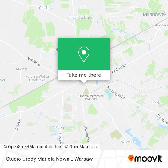 Studio Urody Mariola Nowak map