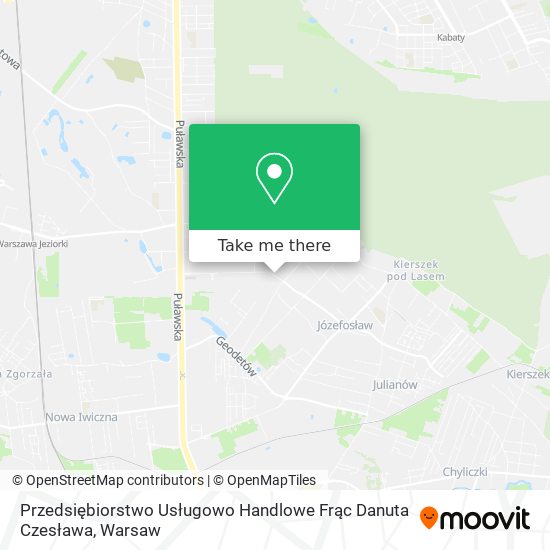 Przedsiębiorstwo Usługowo Handlowe Frąc Danuta Czesława map