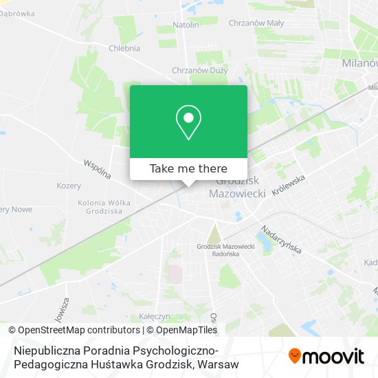 Niepubliczna Poradnia Psychologiczno-Pedagogiczna Huśtawka Grodzisk map