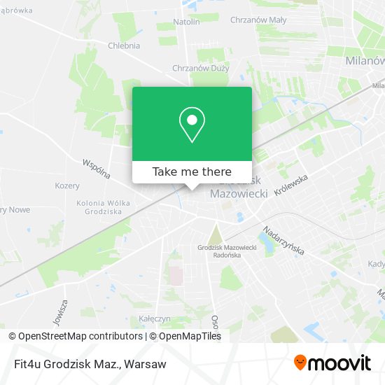 Fit4u Grodzisk Maz. map