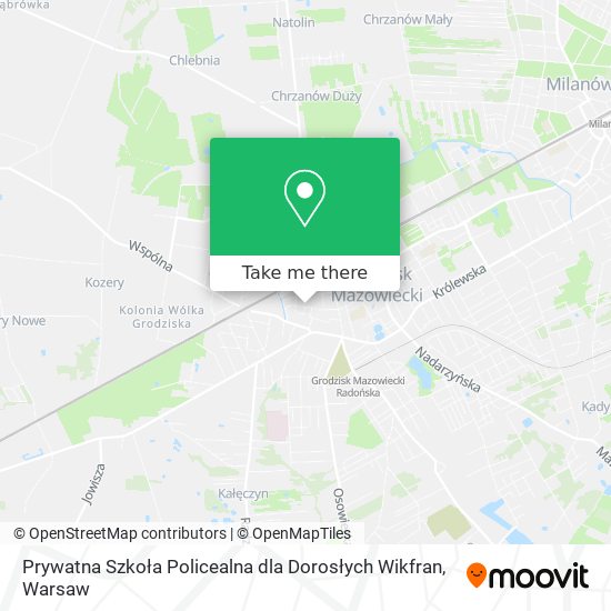 Prywatna Szkoła Policealna dla Dorosłych Wikfran map