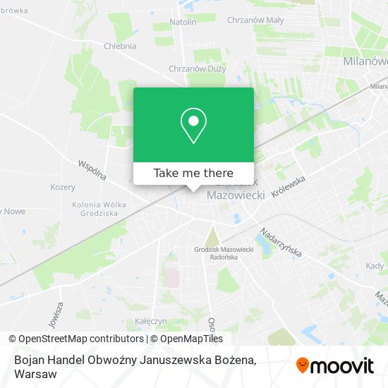 Карта Bojan Handel Obwoźny Januszewska Bożena