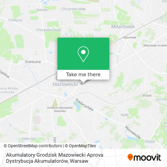 Akumulatory Grodzisk Mazowiecki Aprova Dystrybucja Akumulatorów map