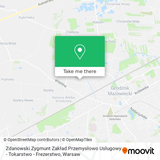 Zdanowski Zygmunt Zakład Przemysłowo Usługowy - Tokarstwo - Frezerstwo map