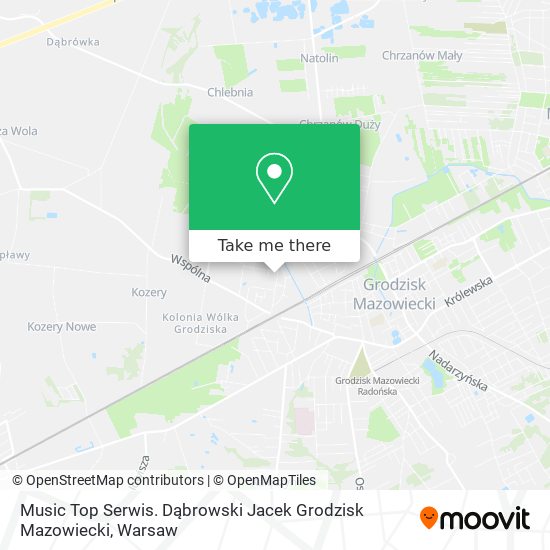 Music Top Serwis. Dąbrowski Jacek Grodzisk Mazowiecki map