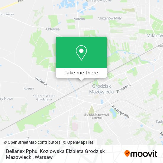 Bellanex Pphu. Kozłowska Elżbieta Grodzisk Mazowiecki map