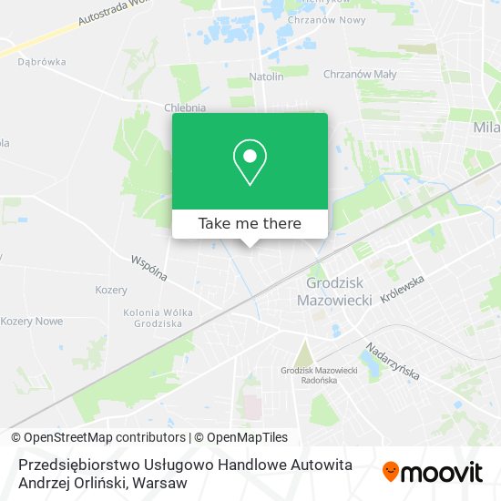 Przedsiębiorstwo Usługowo Handlowe Autowita Andrzej Orliński map