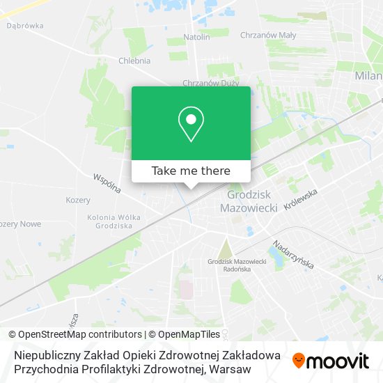 Niepubliczny Zakład Opieki Zdrowotnej Zakładowa Przychodnia Profilaktyki Zdrowotnej map