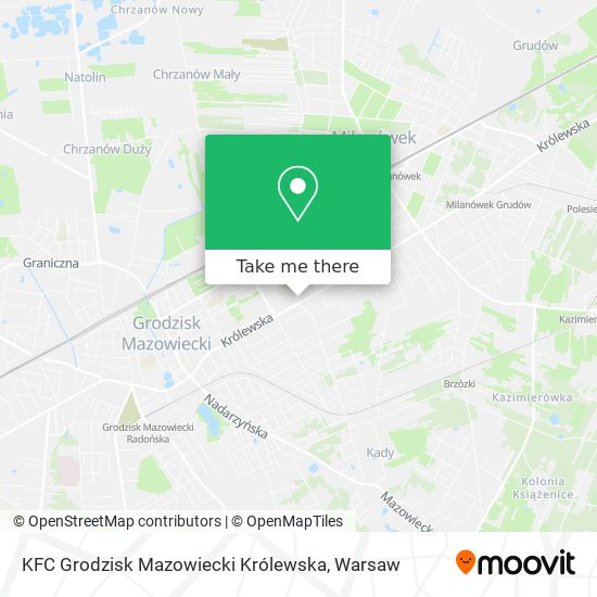 Карта KFC Grodzisk Mazowiecki Królewska