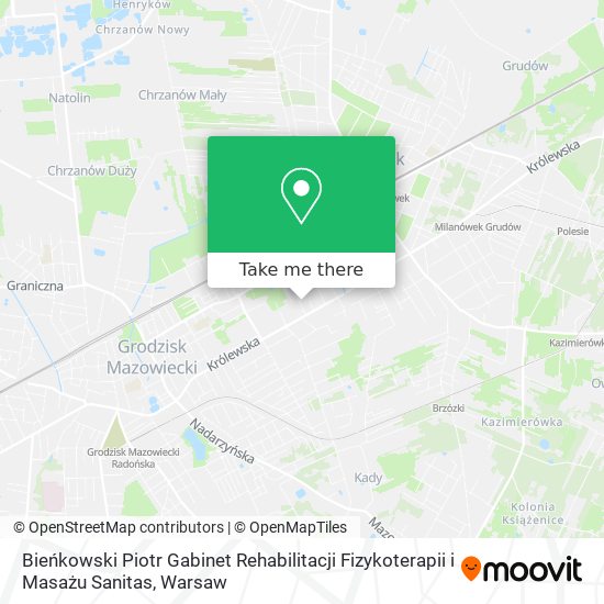 Bieńkowski Piotr Gabinet Rehabilitacji Fizykoterapii i Masażu Sanitas map