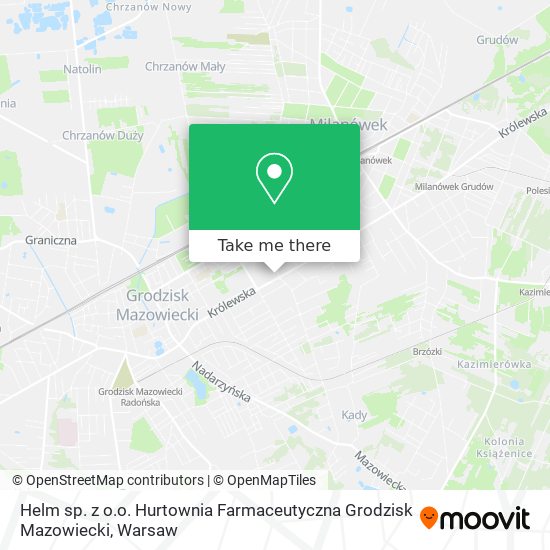 Helm sp. z o.o. Hurtownia Farmaceutyczna Grodzisk Mazowiecki map