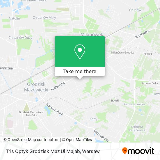 Tris Optyk Grodzisk Maz Ul Majab map