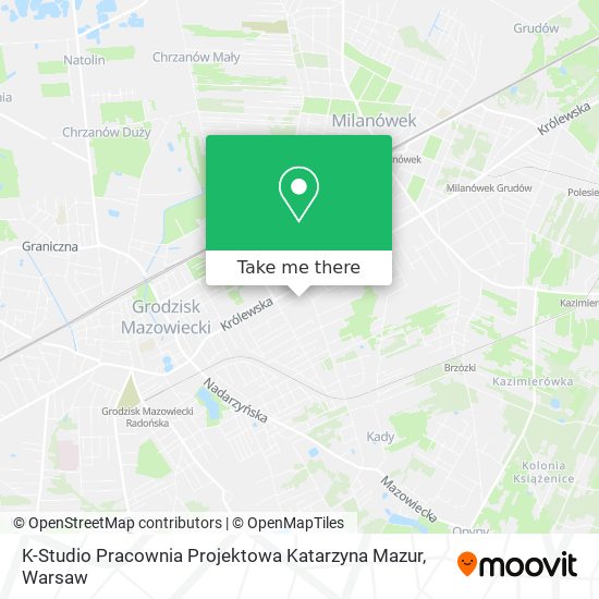 K-Studio Pracownia Projektowa Katarzyna Mazur map