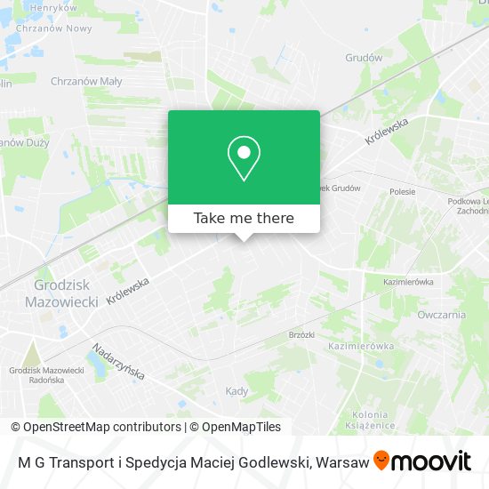 M G Transport i Spedycja Maciej Godlewski map