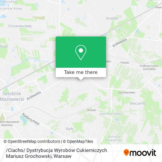 /Ciacho/ Dystrybucja Wyrobów Cukierniczych Mariusz Grochowski map