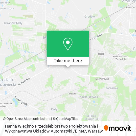 Hanna Wiechno Przedsiębiorstwo Projektowania i Wykonawstwa Układów Automatyki /Elnet/ map