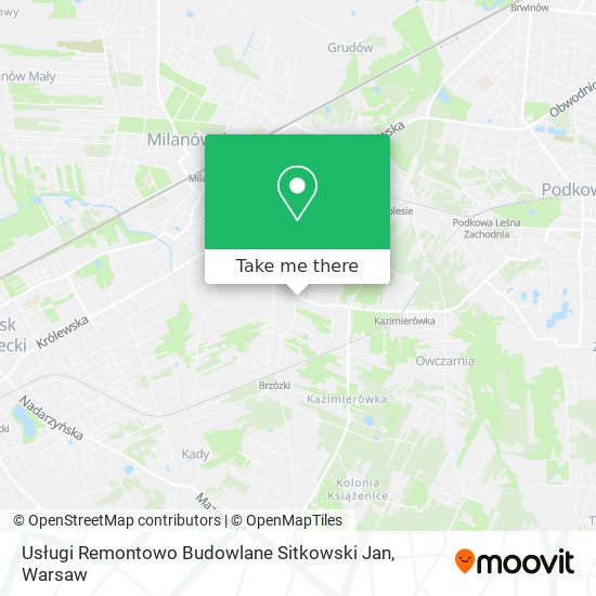 Usługi Remontowo Budowlane Sitkowski Jan map