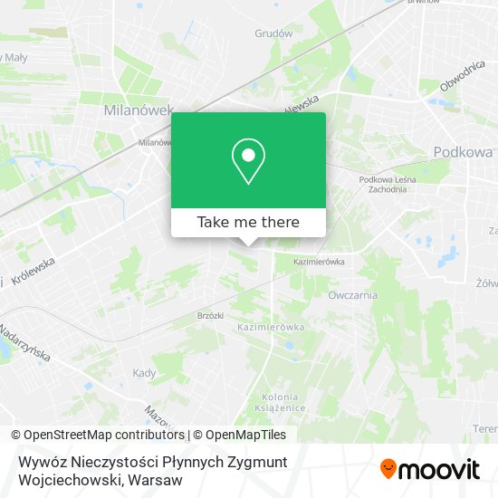 Wywóz Nieczystości Płynnych Zygmunt Wojciechowski map