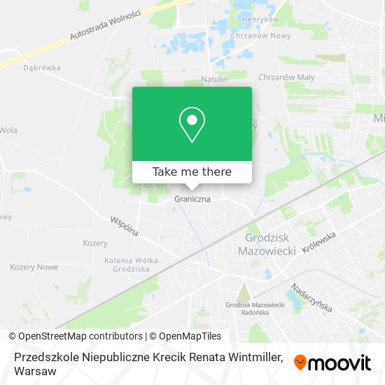 Przedszkole Niepubliczne Krecik Renata Wintmiller map