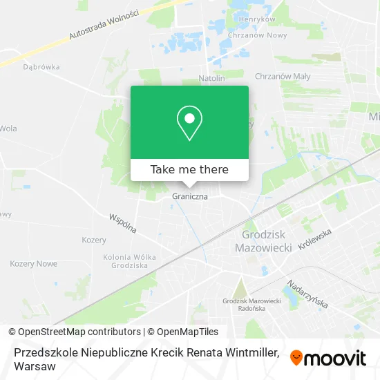 Карта Przedszkole Niepubliczne Krecik Renata Wintmiller