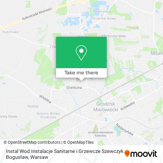 Instal Wod Instalacje Sanitarne i Grzewcze Szewczyk Bogusław map