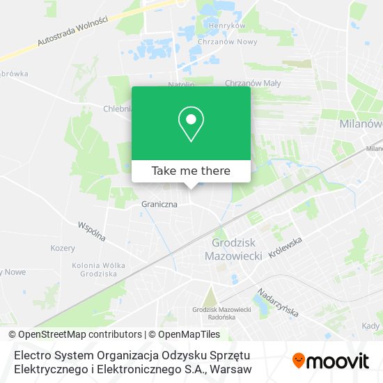 Карта Electro System Organizacja Odzysku Sprzętu Elektrycznego i Elektronicznego S.A.