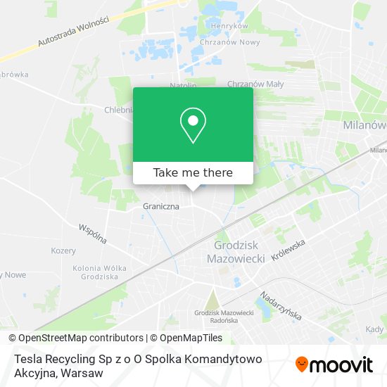 Карта Tesla Recycling Sp z o O Spolka Komandytowo Akcyjna