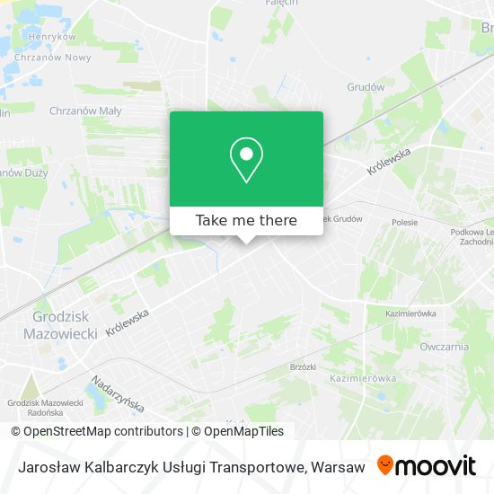 Карта Jarosław Kalbarczyk Usługi Transportowe