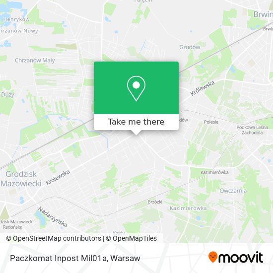 Paczkomat Inpost Mil01a map