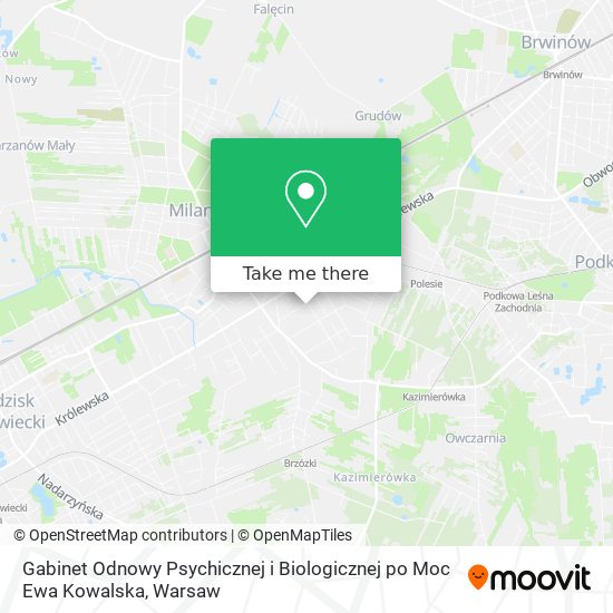 Gabinet Odnowy Psychicznej i Biologicznej po Moc Ewa Kowalska map