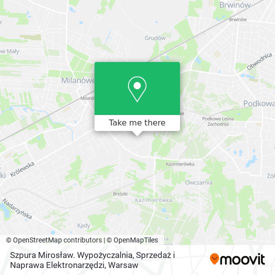 Szpura Mirosław. Wypożyczalnia, Sprzedaż i Naprawa Elektronarzędzi map