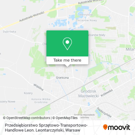 Карта Przedsiębiorstwo Sprzętowo-Transportowo-Handlowe Leon. Leontarczyński