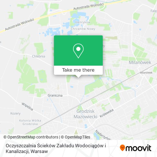 Oczyszczalnia Ścieków Zakładu Wodociągów i Kanalizacji map