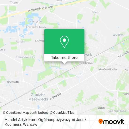 Handel Artykułami Ogólnospożywczymi Jacek Kućmierz map