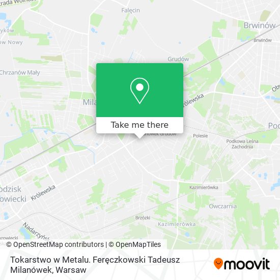 Карта Tokarstwo w Metalu. Feręczkowski Tadeusz Milanówek