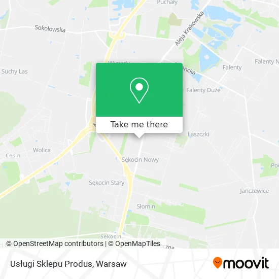 Usługi Sklepu Produs map