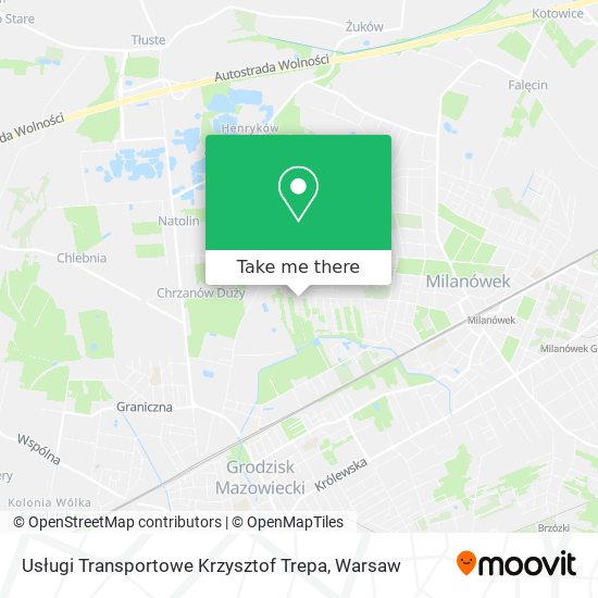 Usługi Transportowe Krzysztof Trepa map