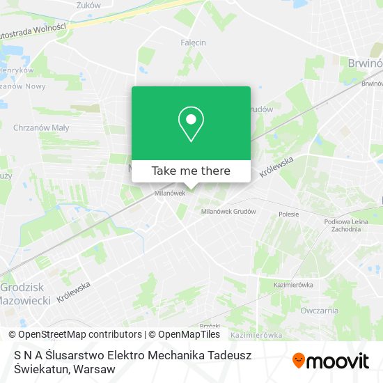 S N A Ślusarstwo Elektro Mechanika Tadeusz Świekatun map